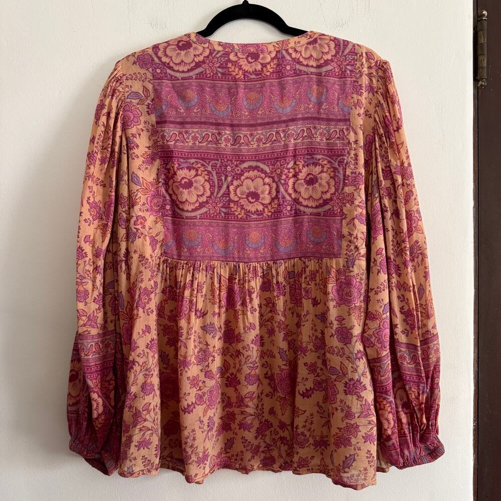 SPELL Folk Song Boho Blouse Pink and Peach Spell & The Gypsy Collective Medium - Picture 2 of 6